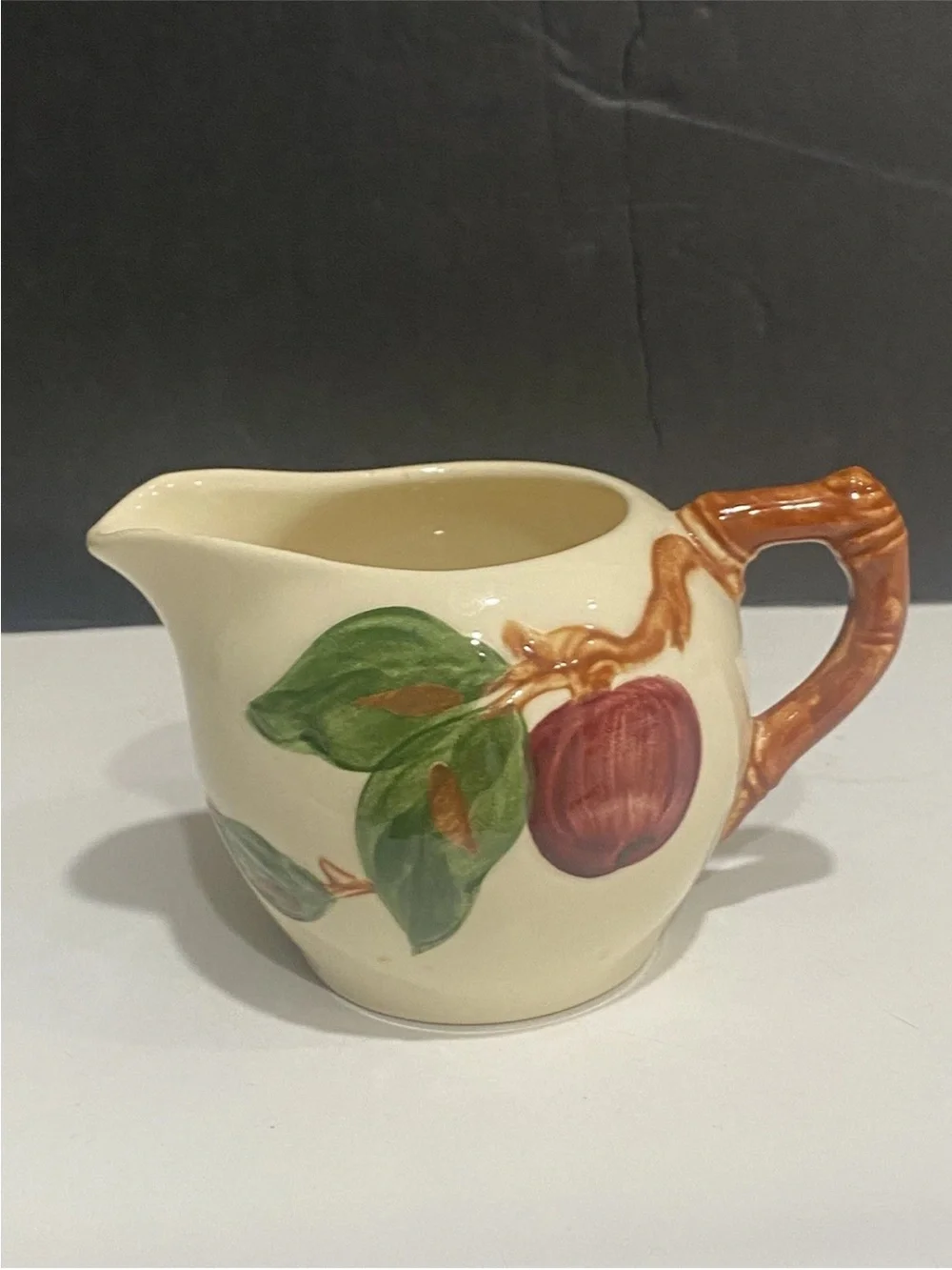 Early Franciscan Ware Apple Creamer Pitcher Made In California Backstamp USA